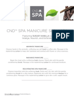 CND Spa Manicure Services Menu Editable