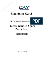 KRE082J.01TD Recommended Spare Parts List