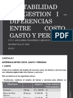 Diferencia Entre Costo, Gasto y Pérdida