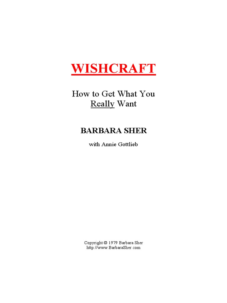 Wishcraft Barbara Sher