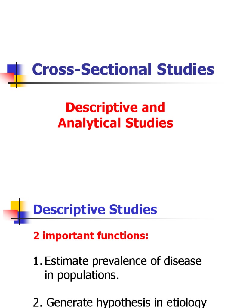 Understanding Descriptive CrossSectional Studies Prevalence
