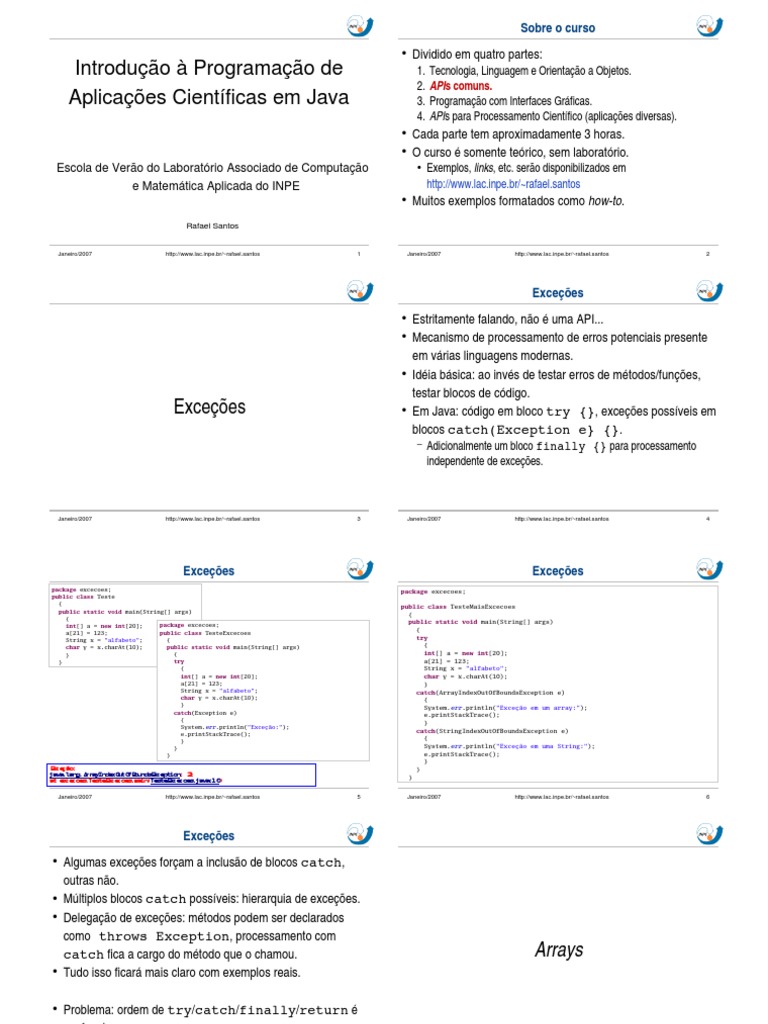 Aplicações Científicas em Java I PDF | PDF | Java (linguagem de ...