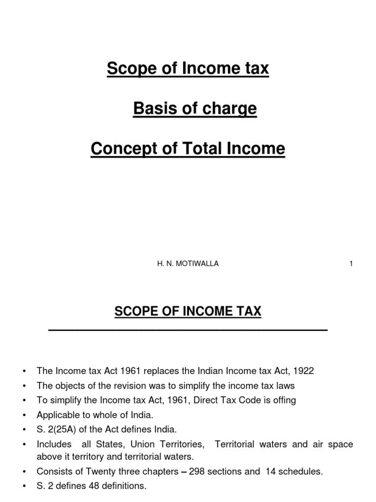 Scope of Tax Basis of Charge Concept of 2nd July 2012 CA