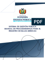 Manual de Procedimiento para Bajas Médicas en Bolivia