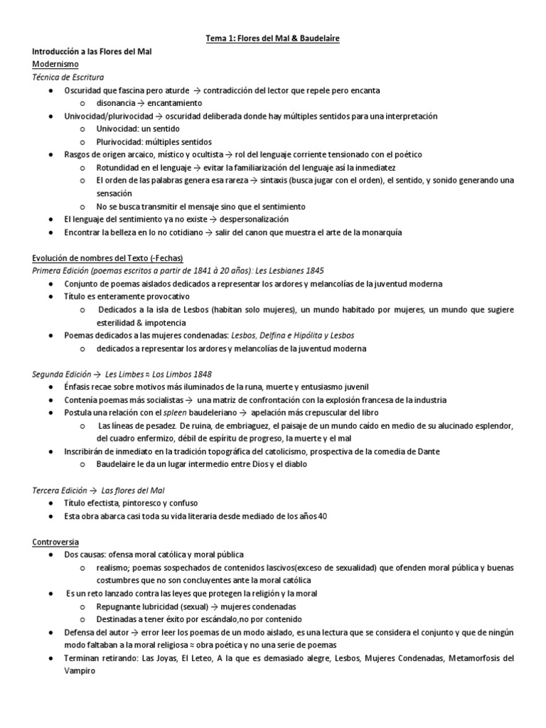 Analisis Las Flores Del Mal PDF
