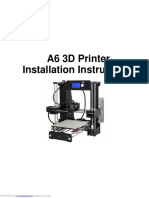 A6 3D Printer Installation Instruction: Downloaded From Manuals Search Engine