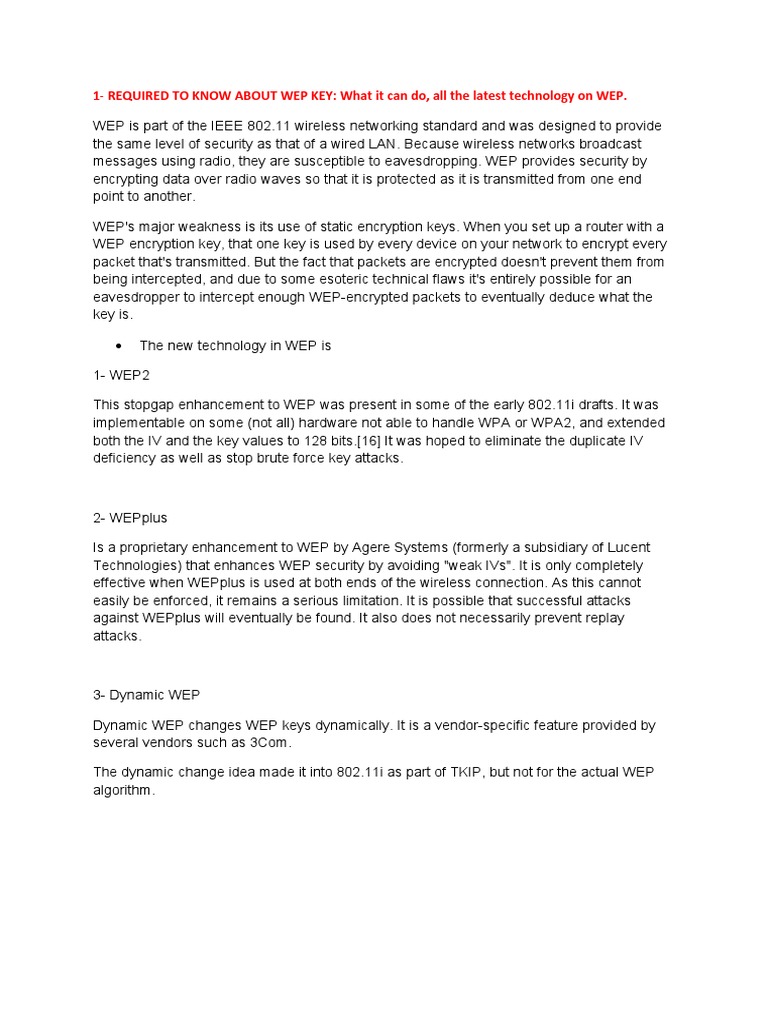 1-REQUIRED TO KNOW ABOUT WEP KEY: What It Can Do, All The Latest ...