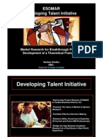 ESOMAR Developing Talent Mba Project Summary Sindhu