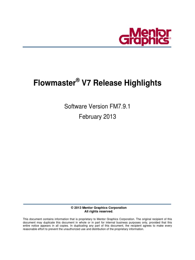 Flowmaster V7 Release Highlights: Software Version FM7.9.1 February ...