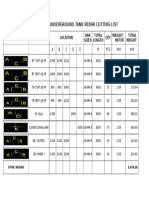 Underground Tank Cutting List