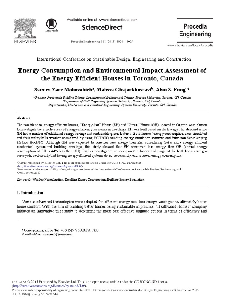 Energy Consumption and Environmental Impact Assessment of The Energy ...
