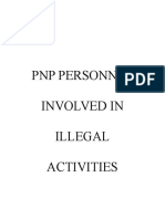 PNP Personnel Involved in Illegal Activities