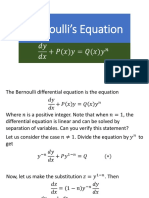 Bernoulli’s Equation: Deriving the General Form and Solving Examples