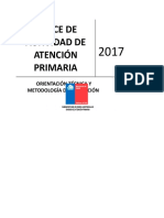 Índice de Actividad de Atención Primaria: Orientación Técnica Y Metodología de Evaluación