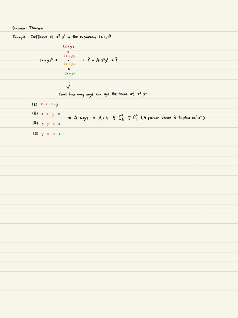 Xtys4: Theorem Example Coefficient of x3 Expansion Cxty | PDF | Numbers ...
