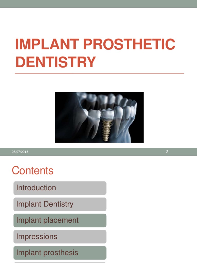 Implant Prosthetic Dentistry | PDF | Dental Implant | Dentistry