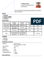 Resume Pradeep Format1