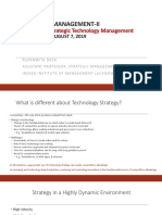Startegic Management-Ii: SESSION 5: Strategic Technology Management