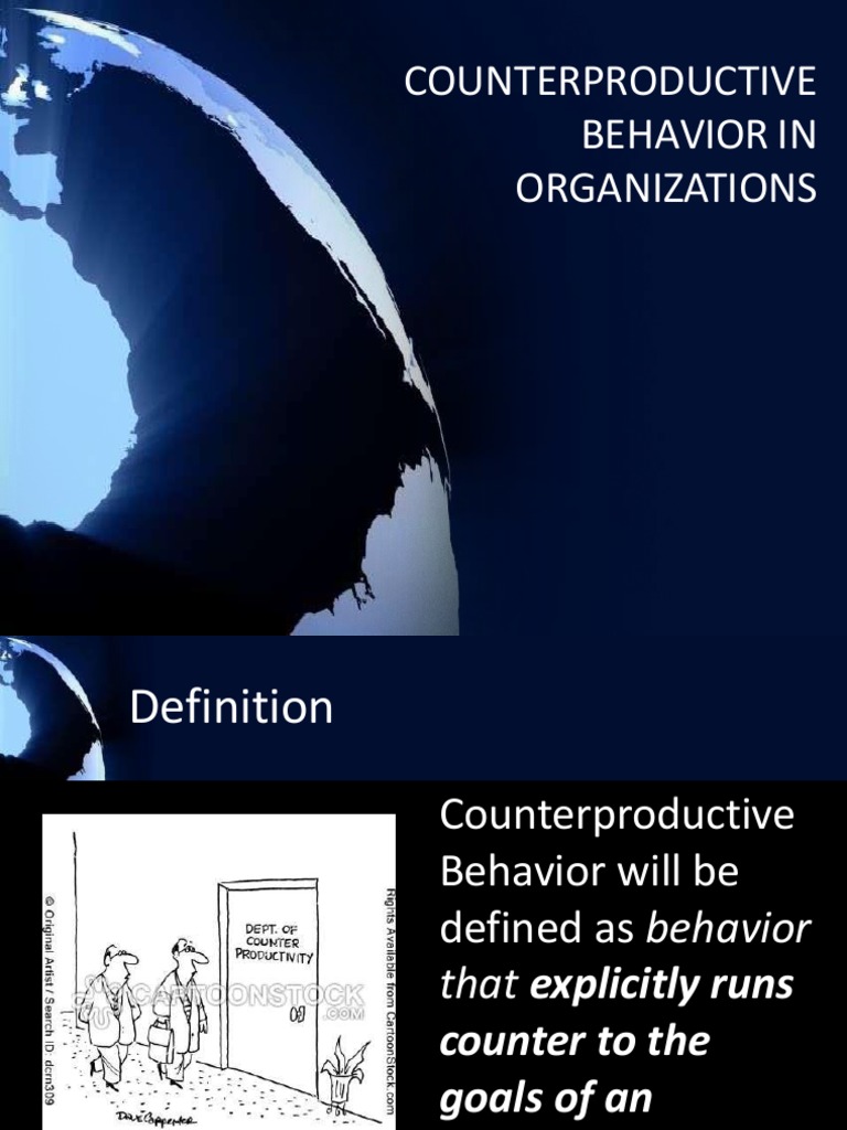 Understanding Counterproductive Behavior in Organizations | PDF ...