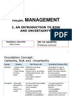 Risk Managment An Introduction To Risk and Uncertainty