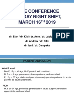 Case Conference Monday Night Shift