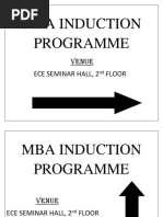 Mba Induction Programme