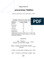 Atomic Weight and Conversion Tables