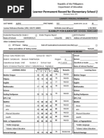 SF9 Report Card Sample and Template | PDF