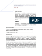 Acoso Moral en El Trabajo y La Responsabilidad Civil en El Ordenamiento Jurídico Peruano