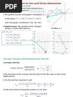 Motion in Two and Three Dimensions: R X I y J Z K