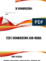 Media and Information Literacy: Group 1