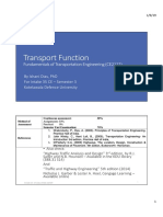Transport Function: Fundamentals of Transportation Engineering (CE2112)
