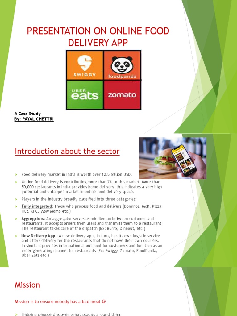 case study on online food delivery pdf