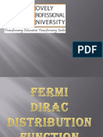 Fermi Dirac Distribution Function