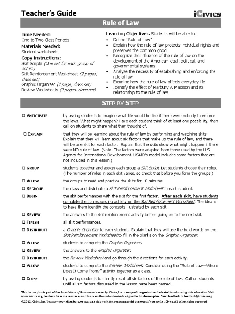 Rule of Law - 2 | PDF | United States Constitution | Federal Government Of  The United States