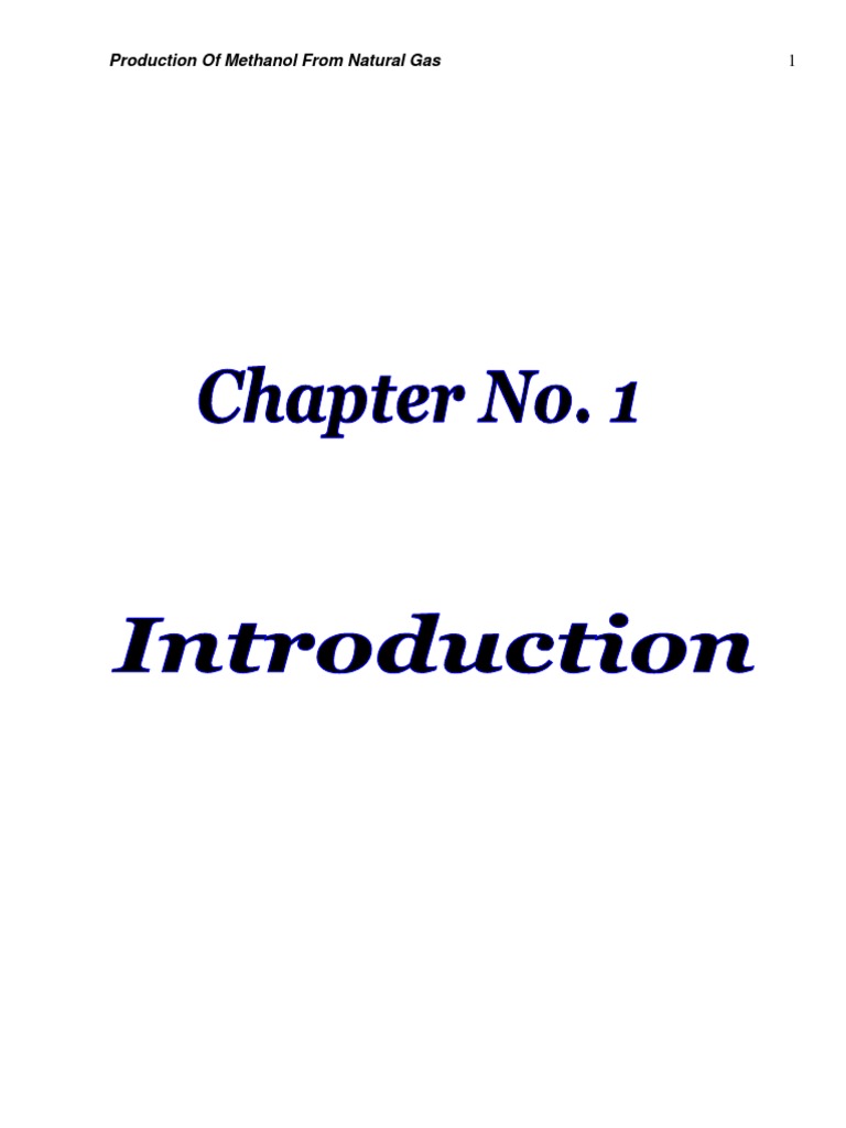 Methanol Production from Natural Gas | PDF | Methanol | Natural Gas