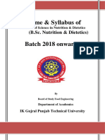 Scheme & Syllabus Of: (B.Sc. Nutrition & Dietetics)