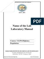 Mechanical Lab Manual