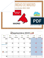 Calendario Escolar 2019-20 Madrid