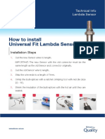 How To Install Universal Fit Lambda Sensors: Installation Steps