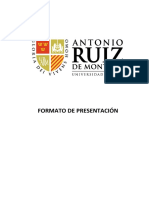 Formato de Presentación de Trabajos de Investigación