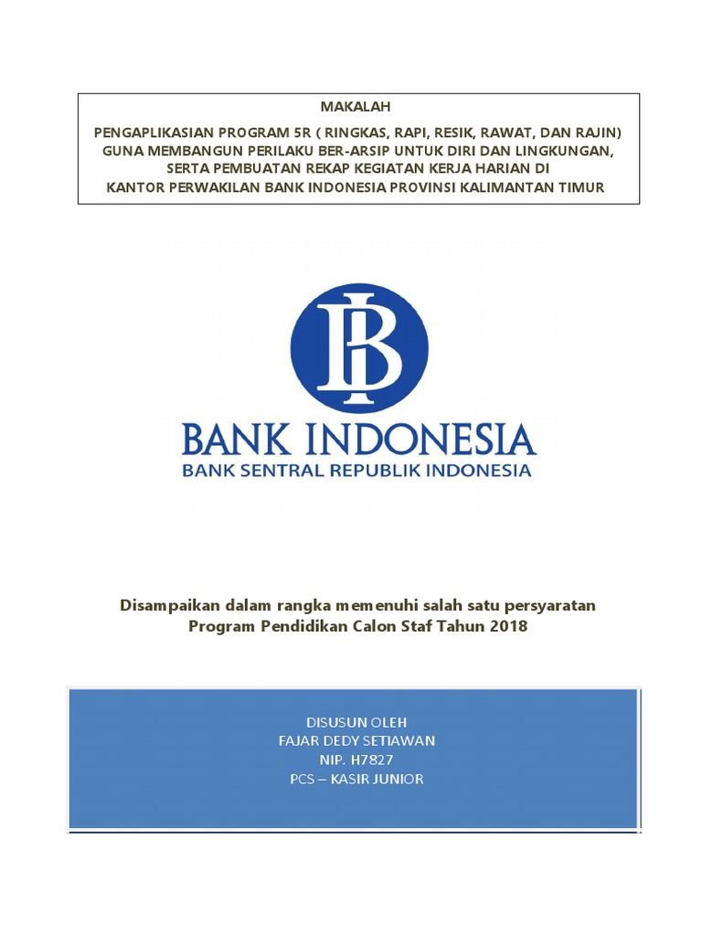 Penerapan Program 5R di Bank Indonesia | PDF
