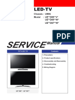 Samsung Ue32d6500 Ue32d6500w Ue32d6700w Ue40d6500 Ue40d6500w Ue40d6700w Chassis U69a Led TV