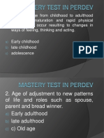 Mastery Test in Perdev