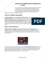 Condition Monitoring and Condition Based Maintenance (CBM)