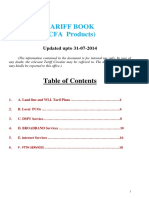 Tariff Book (CFA Products) : Updated Upto 31-07-2014
