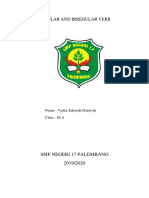 Regular and Irregular Verb: SMP Negeri 17 Palembang 2019/2020