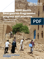 Update: - WHO Health Emergencies Programme: Progress and Priorities