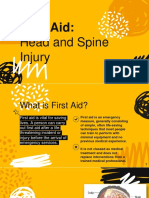 First Aid:: Head and Spine Injury