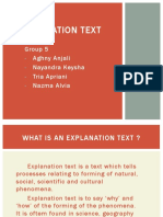 Power Point Explanation Text